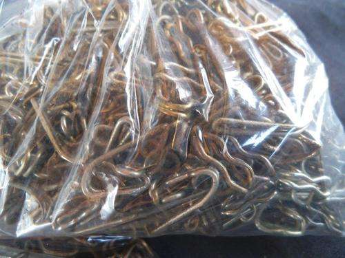 BRASS & WIRE CURTAIN HOOKS