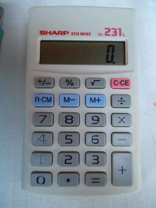 SHARP ELSI MATE EL-231L LARGE DISPLAY CALCULATER
