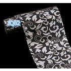 NAIL FOILS -BLACK /SILVER - FLOWER