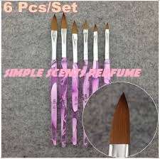6 PCS ACRYLIC BRUSH SET-SIZES 2-4-8-6-10-12
