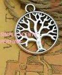 ANTIQUE SILVER-TREE OF LIFE- PENDANT-CONNECTOR-40X30MM