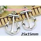 atique silver charm connector anchor-25x15mm