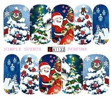 Christmas water transfer nail art decoration stickers