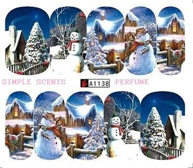 Christmas water transfer nail art decoration stickers