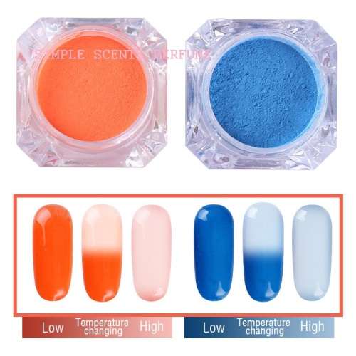 Nail Thermal Color Change Gradient Pigment Powder Manicure Tips Decoration