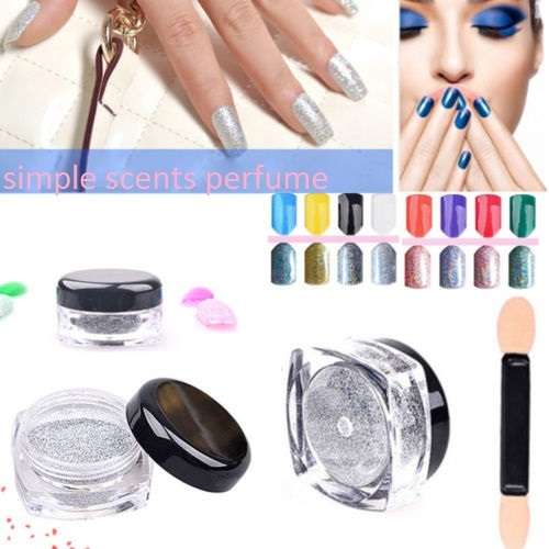 2g/Box Holographic Laser Powder Dust Nail Glitter Rainbow Pigments Nail Art hot