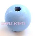 10MM WOODEN BEAD BABY BLUE - +-100 PC S
