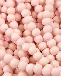 8MM WOODEN BEAD - BABY PINK-+- 100 PC S