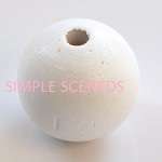 10MM WOODEN BEAD WHITE -+- 100 PC S