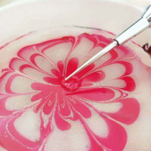 Nail-Art-Drawing-Painting-Pen-Water-Marble-Silver-Handle-Manicure-Tool  DIY-Nail-Art-Drawing-Pa