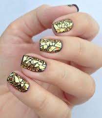 Nail Art  gold Palette Flake Foil Chip Acrylic UV Gel Tips Decor