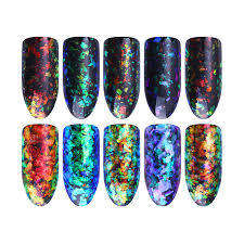 2 g Chameleon Duochrome Flakes Chrome Nail art foil Shifting Flakie