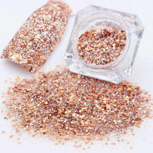 Nail Glitter Sequins Dust Powder Shimmer 3D Nail Art