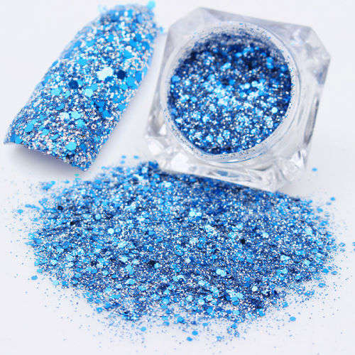 Nail Glitter Sequins Dust Powder Shimmer 3D Nail Art