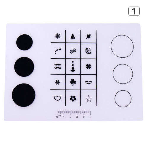 Nail Art Mini Silicone Pad Portable Fingernails Mat Practice Template Nail Tools