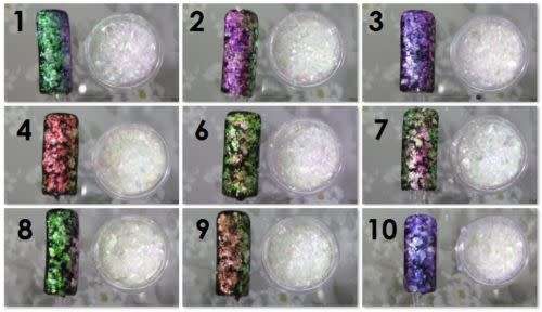 1G Duochrome Flakes Chrome Nail art foil Shifting Flakies Unicorn Skin