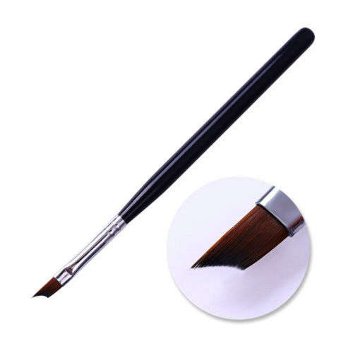 Acrylic French Nail Brush UV Gel Painting Brush Black Handle Manicure Pen Tool