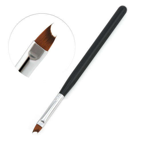 Acrylic French Nail Brush UV Gel Painting Brush Black Handle Manicure Pen Tool
