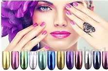 12 PC S ASSORTED MIRROR CHROME POWDER