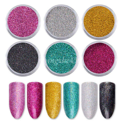 6 PC S HOLOGRAM  GLITTER