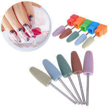 Silicone Electric Nail Art Machine Drill Bit Polishing Grinding Heads File-sold per 1-assorted color
