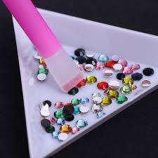 Dual-ended Nail Art Rhinestone Gem Picker Pink Dotting Pen Manicure