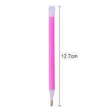 Dual-ended Nail Art Rhinestone Gem Picker Pink Dotting Pen Manicure