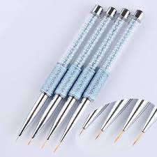 1 x Nail Art Liner Painting Drawing Pen Brush 5mm Rhinestone Handle Set