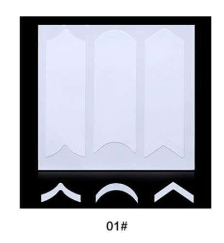 NAIL ART TIP GUIDE VINYL STICKER