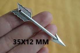 ANTIQUE SILVER ARROW CONNECTOR 35X12 MM