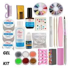 GEL KIT WITHOUT LAMP-( FREE--2 GREY  STRAIGHT NAIL FILES WITH KIT)
