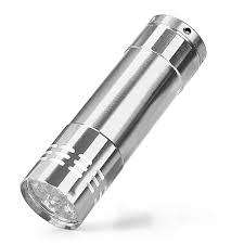 Aluminum Violet 9LED Light UV Torch (SILVER)