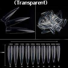 100pcs/pack Stilettos Sharp Nail Art Acrylic False nail Tip