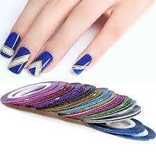 10 PC S MIX GLITTER STRIPING ROLE