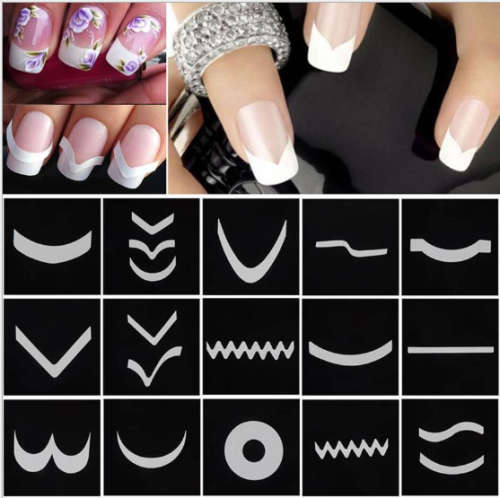 DIY Nail Tip Sticker 18pcs