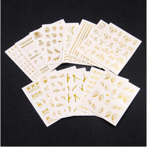 Gold and silver bronzing sticker 30pcs
