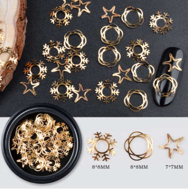 Metal cutout sequin snowflake