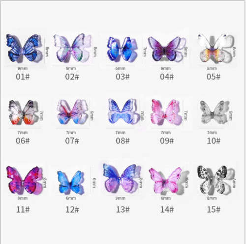Resin Stereoscopic Butterfly 1pcs  message number
