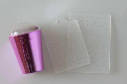 Plating Stamper with 2 Scalper Plating Pink