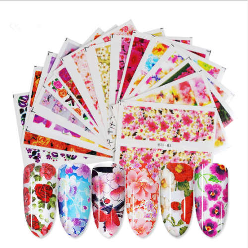 Water Sticker Flower Mix 50pcs