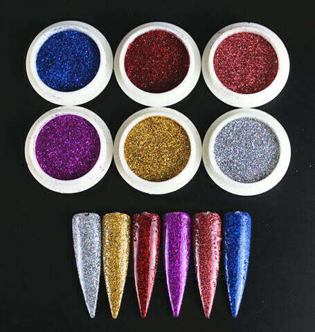6pcs Fine Glitter