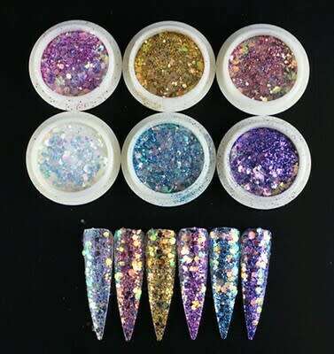 6pcs Glitter Sequins