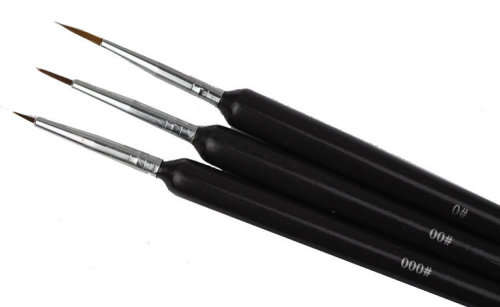 3pcs Black Drawing Brush