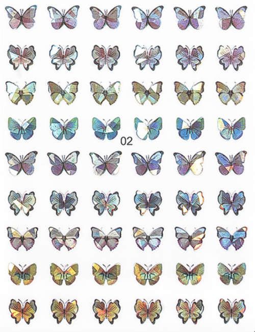 Laser Butterfly Sticker - MESSAGE STICKER NUMBER