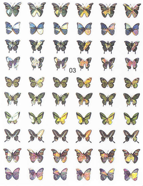 Laser Butterfly Sticker - MESSAGE STICKER NUMBER