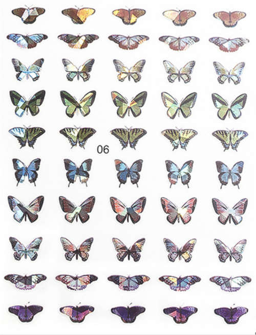 Laser Butterfly Sticker - MESSAGE STICKER NUMBER