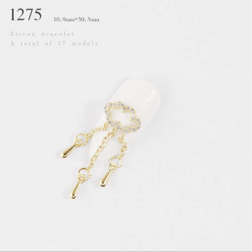 Luxury Gold Nail Jewelry message number
