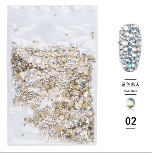 1440pcs Mix Size AB Diamonds Flat Bottom