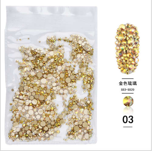 1440pcs Mix Size AB Diamonds Flat Bottom