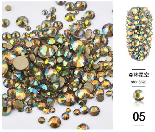 1440pcs Mix Size AB Diamonds Flat Bottom